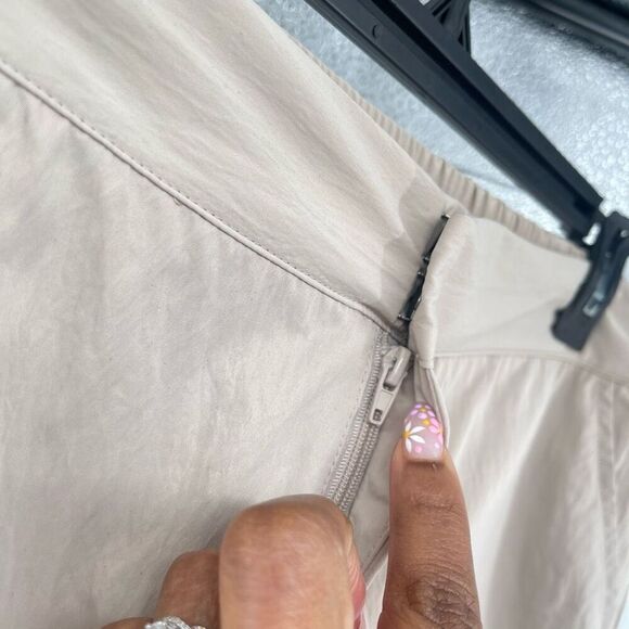 A New Day Tan High Rise Parachute Pants | Women’s Nylon Blend Drawcord Size 12 - Picture 7 of 15